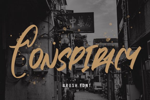 Conspiracy: Bold Brushed Typography for Impactful Design