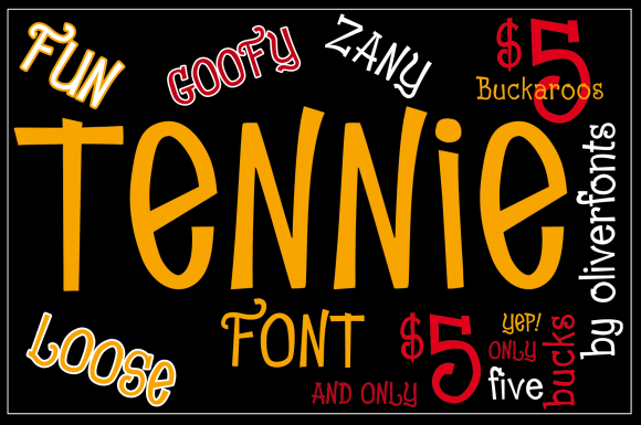 Tennie: A Playful Typeface for Bold Creative Projects