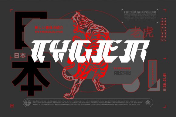 Tyger: A Futuristic Display Font for Modern Creators